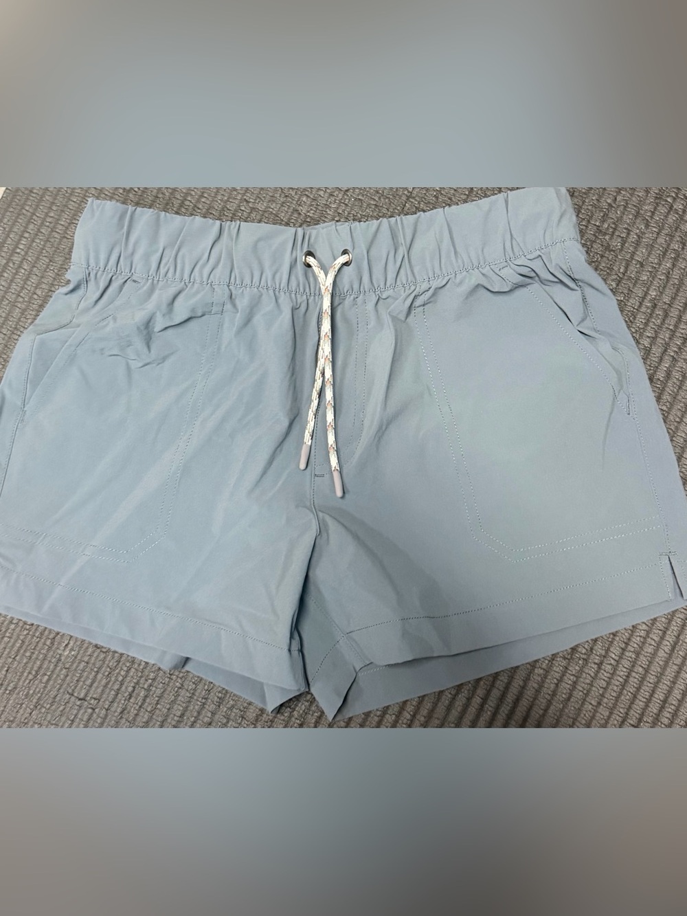 Freefly Light Blue Drawstring Athletic Shorts